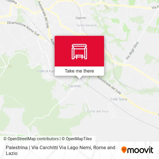 Palestrina | Carchitti Street Lake Nemi Street map