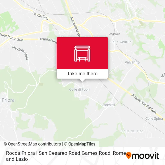 Rocca Priora | San Cesareo Road Games Road map