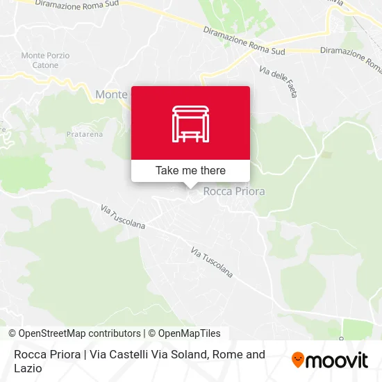 Rocca Priora | Via Castelli Via Soland map
