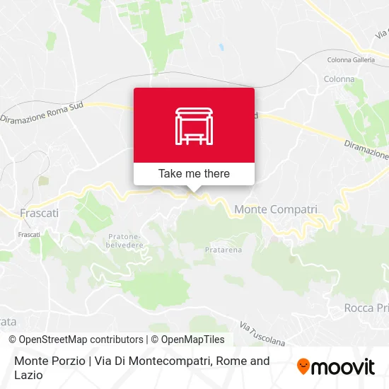 Monte Porzio | Montecompatri Road map