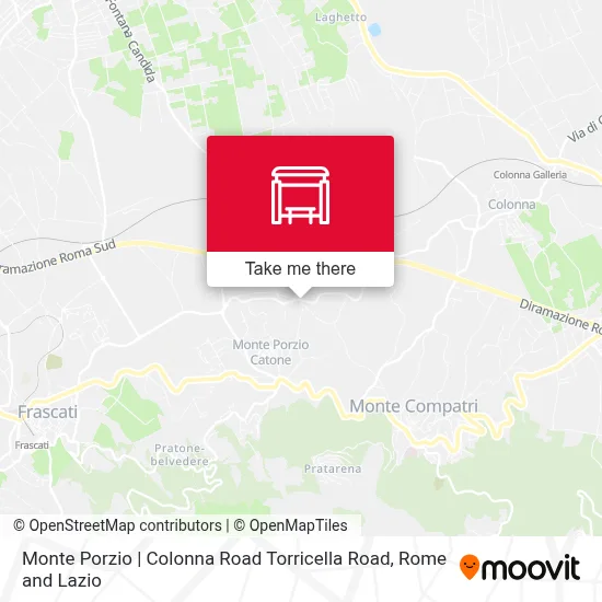 Monte Porzio | Colonna Road Torricella Road map