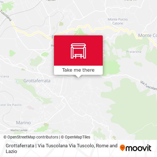Grottaferrata | Via Tuscolana Via Tuscolo map