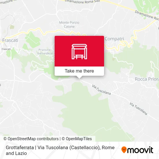 Grottaferrata | Tuscolana Street (Castellaccio) map