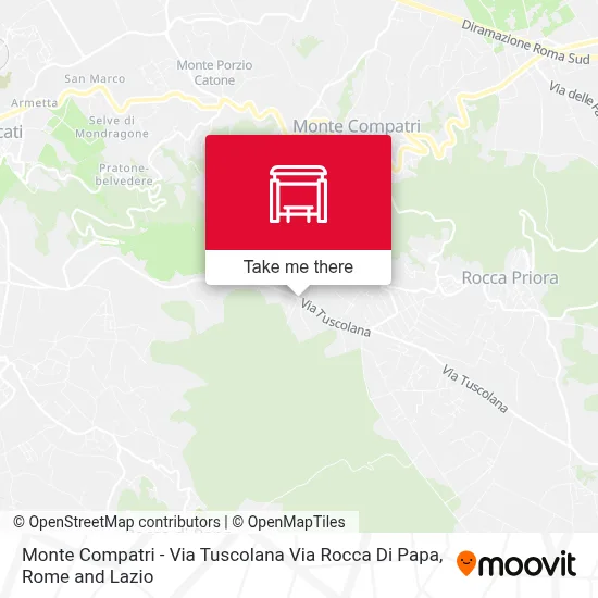 Monte Compatri - Via Tuscolana Via Rocca Di Papa map