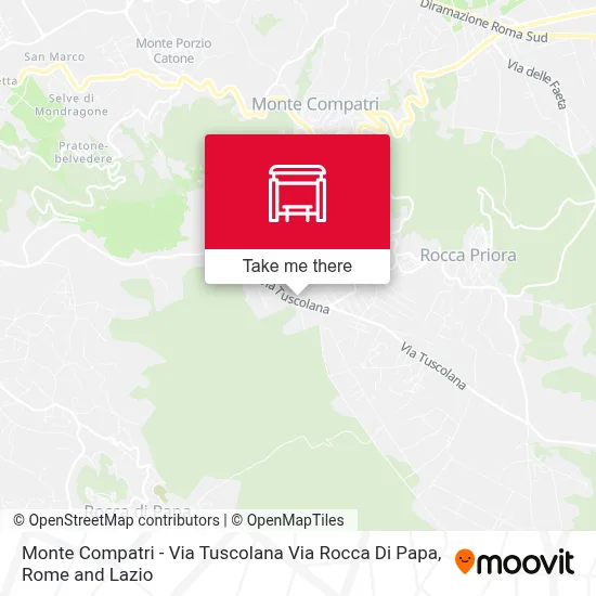 Monte Compatri - Via Tuscolana Via Rocca Di Papa map