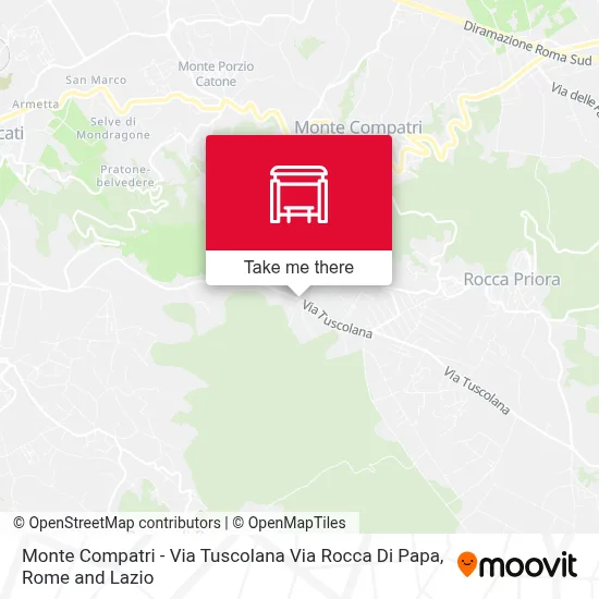 Monte Compatri - Via Tuscolana Via Rocca Di Papa map