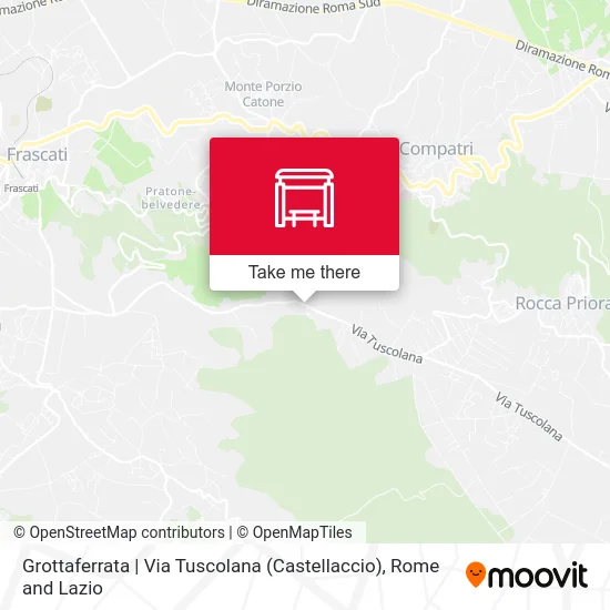 Grottaferrata | Tuscolana Street (Castellaccio) map