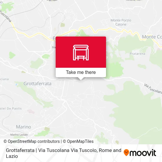 Grottaferrata | Via Tuscolana Via Tuscolo map