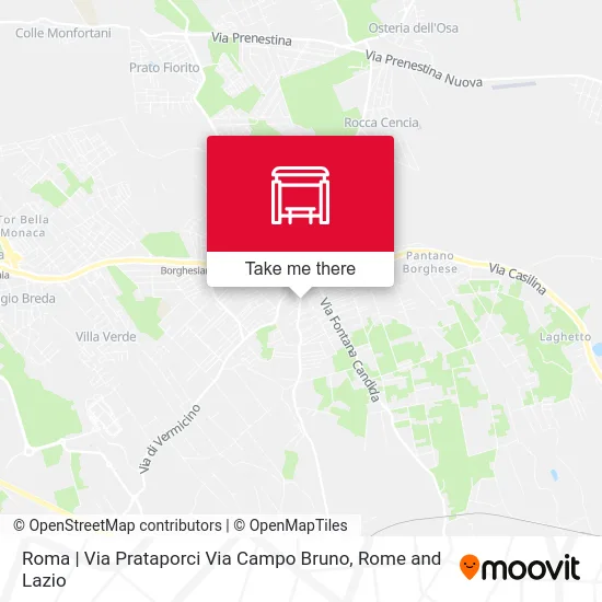 Roma | Via Prataporci Via Campo Bruno map