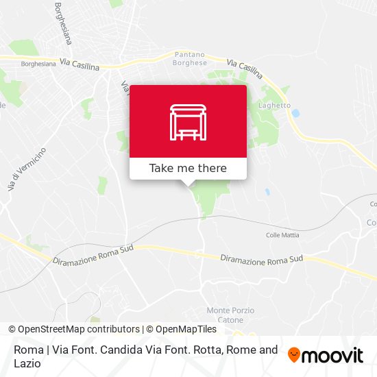 Roma | Via Font. Candida Via Font. Rotta map