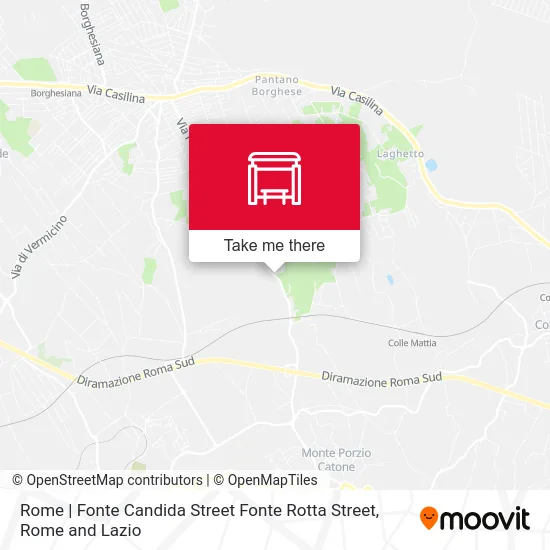 Rome | Fonte Candida Street Fonte Rotta Street map