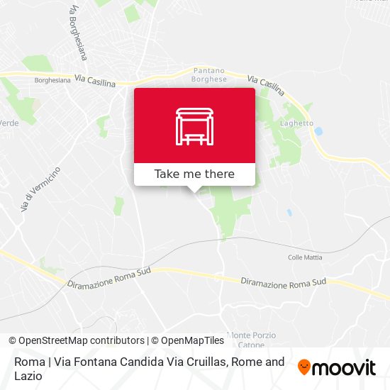 Roma | Via Fontana Candida Via Cruillas map