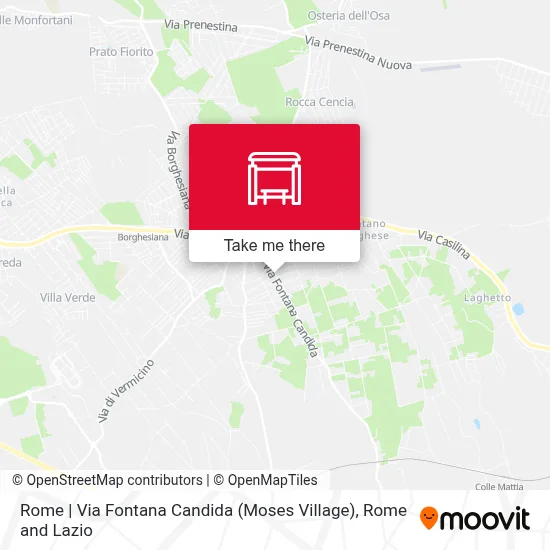 Rome | Via Fontana Candida (Moses Village) map