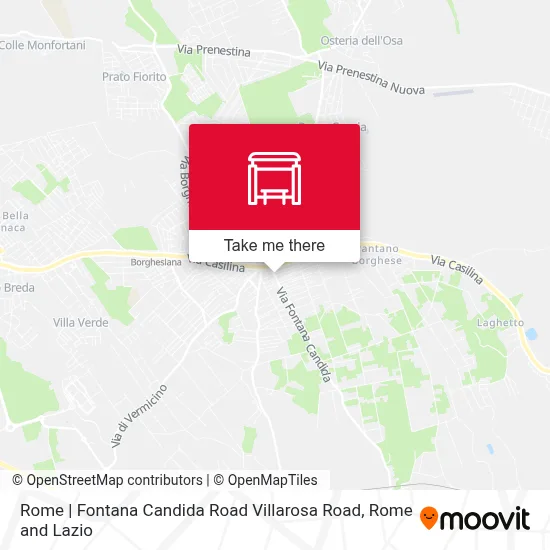 Rome | Fontana Candida Road Villarosa Road map