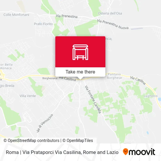 Roma | Via Prataporci Via Casilina map