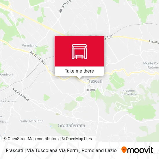Frascati | Via Tuscolana Via Fermi map