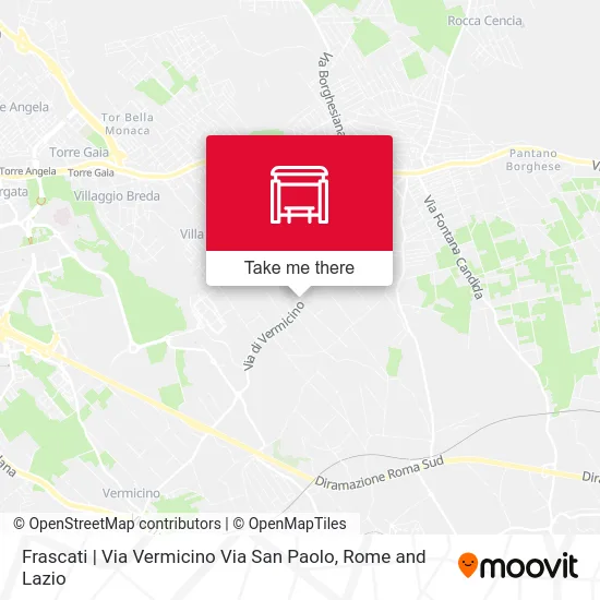 Frascati | Via Vermicino Via San Paolo map
