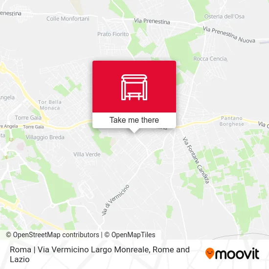 Rome | Via Vermicino Monreale Square map