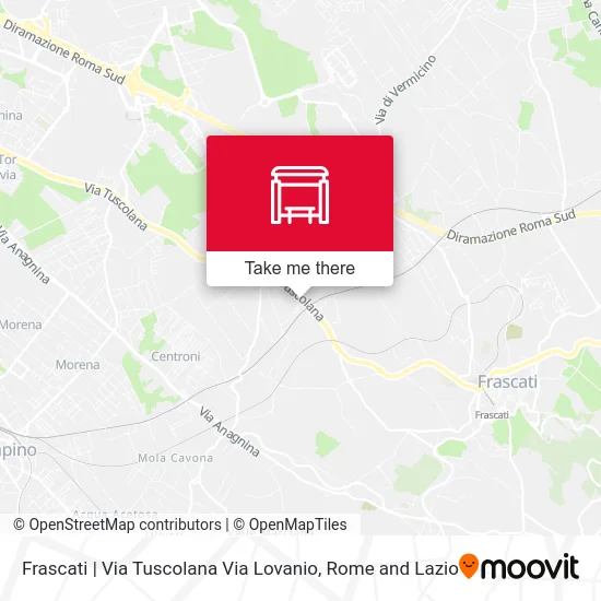 Frascati | Via Tuscolana Via Lovanio map