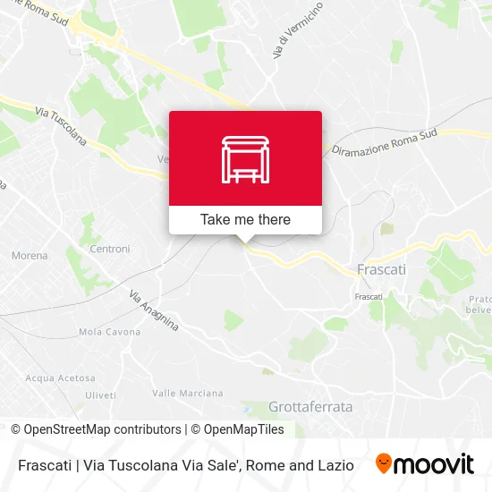 Frascati | Tuscolana Street Sale Street map