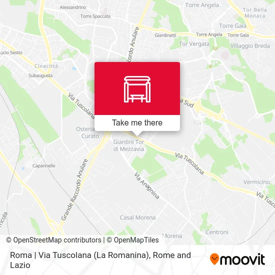 Rome | Tuscolana St (La Romanina) map