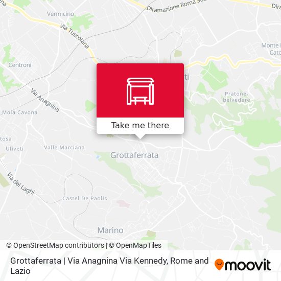 Grottaferrata | Via Anagnina Via Kennedy map