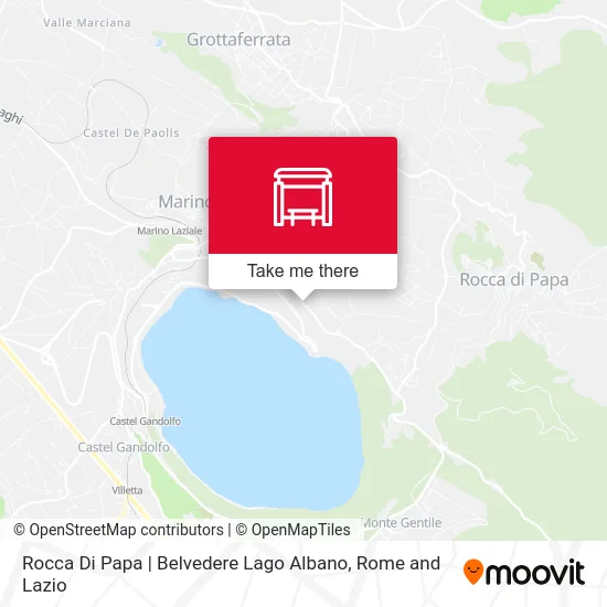 Rocca Di Papa | Belvedere Lago Albano map