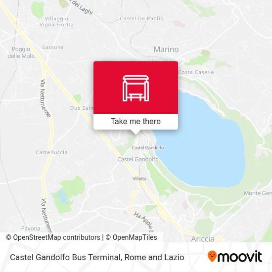 Castel Gandolfo Bus Terminal map
