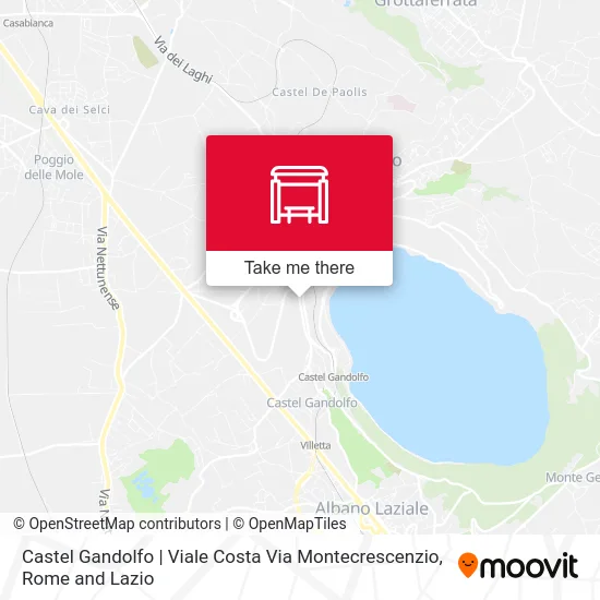 Castel Gandolfo | Costa Avenue Montecrescenzio Street map