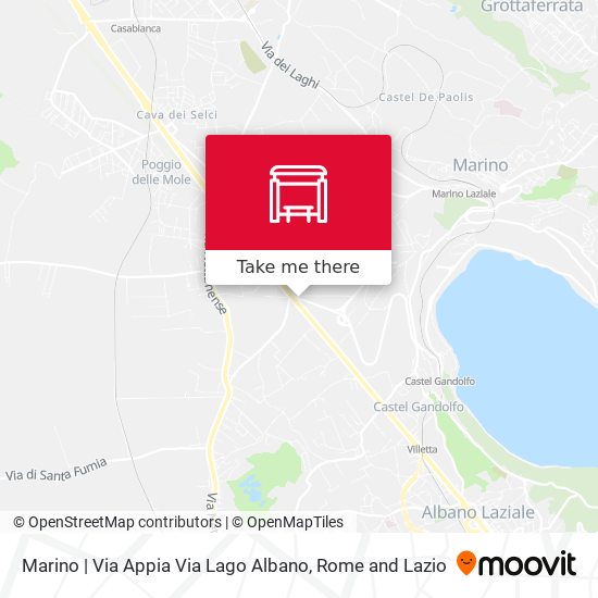 Marino | Via Appia Via Lago Albano map