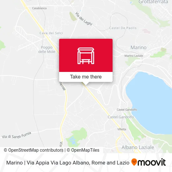 Marino | Appia Street Lago Albano Street map