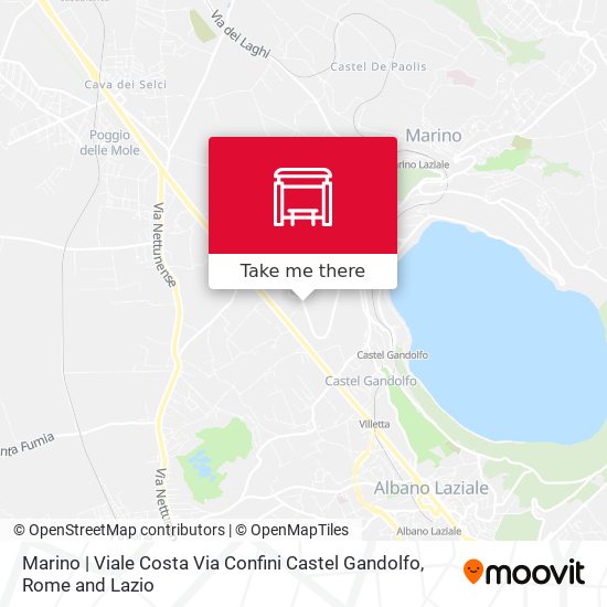 Marino | Viale Costa Via Confini Castel Gandolfo map