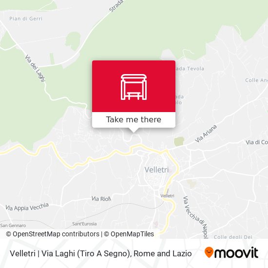 Velletri | Via Laghi (Tiro A Segno) map