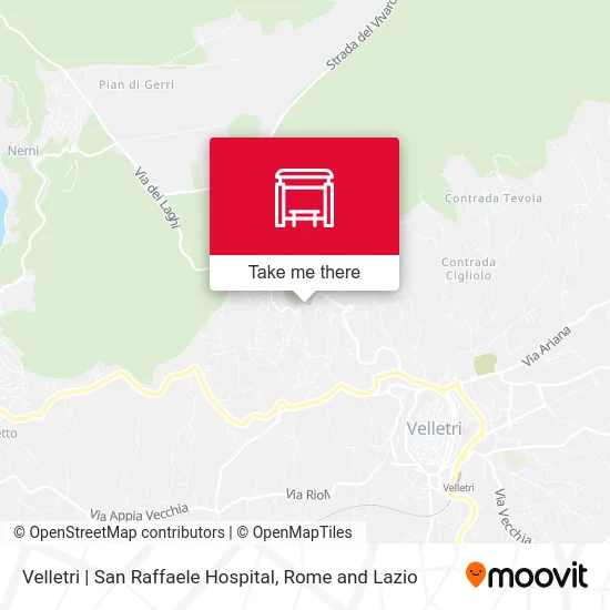 Velletri | San Raffaele Hospital map