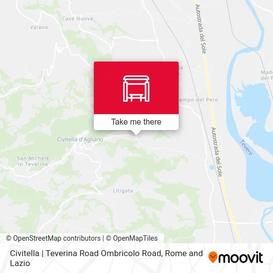 Civitella | Teverina Road Ombricolo Road map