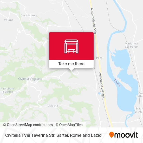 Civitella | Teverina Road Sartei Street map