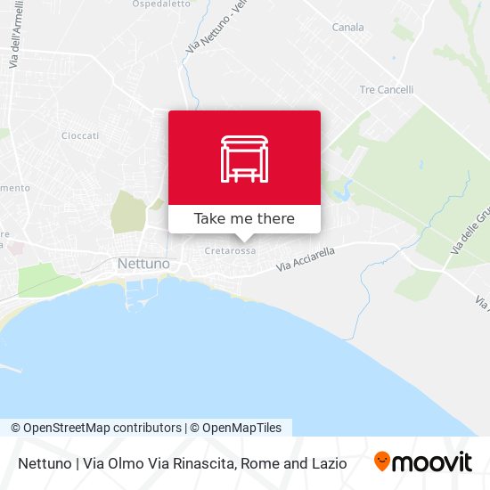 Nettuno | Via Olmo Via Rinascita map