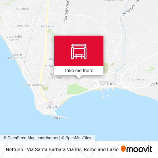 Nettuno | Via Santa Barbara Via Iris map