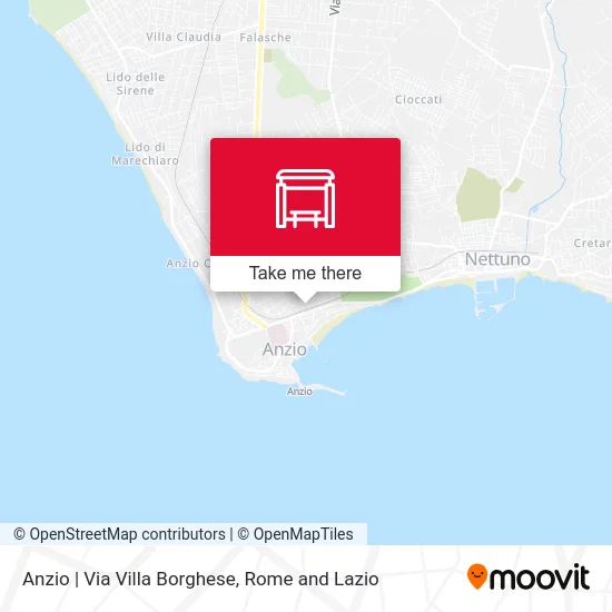 Anzio | Via Villa Borghese map