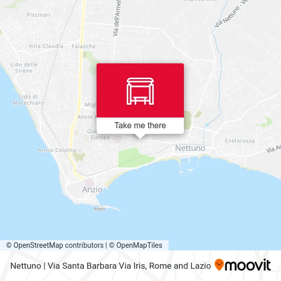 Nettuno | Via Santa Barbara Via Iris map