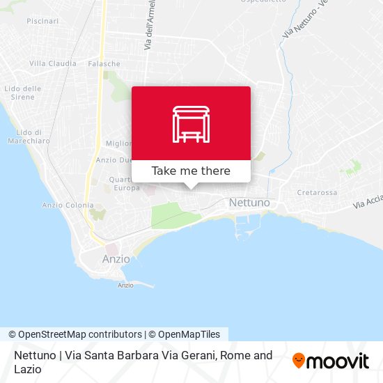 Nettuno | Via Santa Barbara Via Gerani map