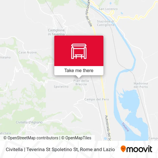Civitella | Teverina St Spoletino St map