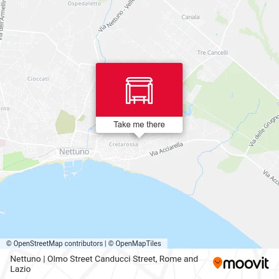 Nettuno | Olmo Street Canducci Street map