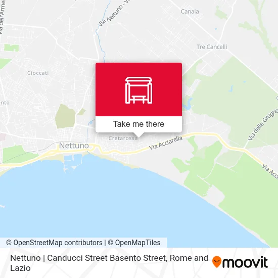 Nettuno | Canducci Street Basento Street map