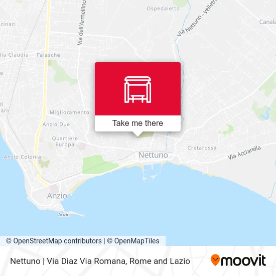 Nettuno | Diaz Street Roman Street map
