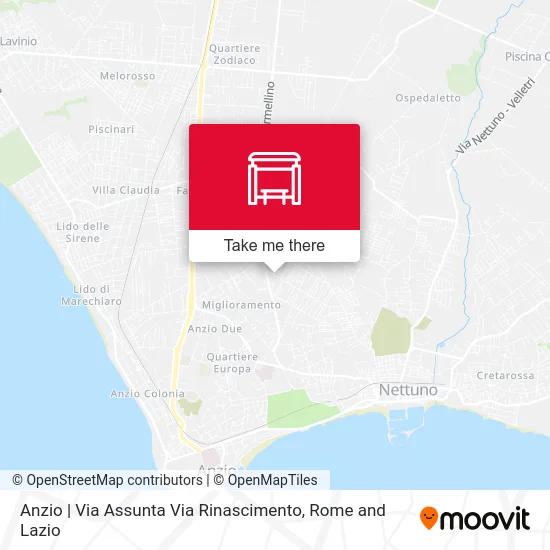 Anzio | Assunta Street Renaissance Street map