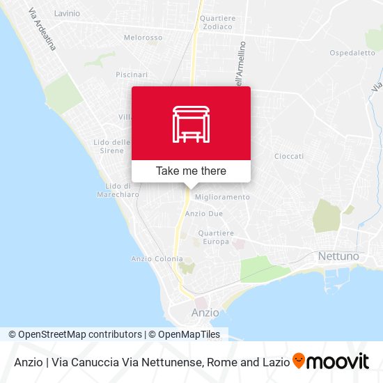 Anzio | Via Canuccia Via Nettunense map