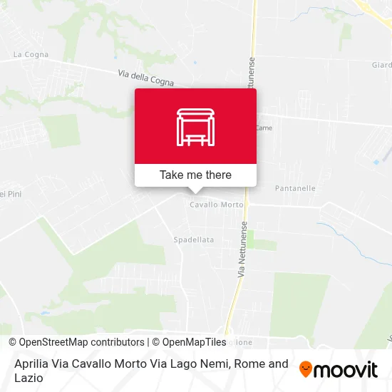 Aprilia Via Cavallo Morto Via Lago Nemi map