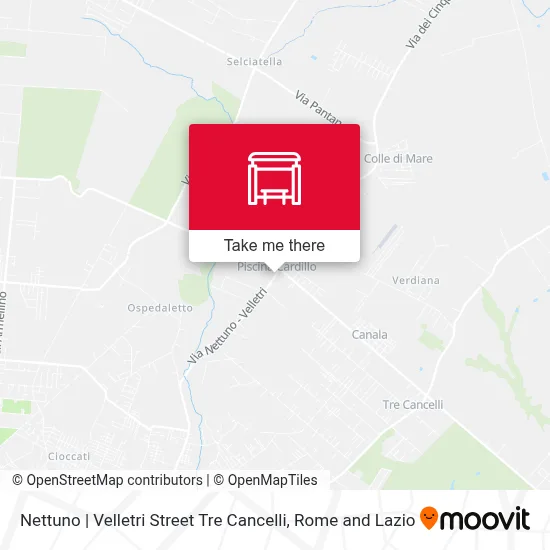 Nettuno | Velletri Street Tre Cancelli map