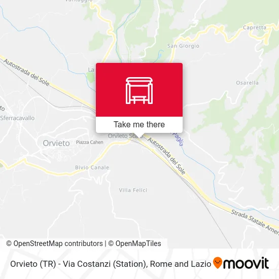Orvieto (TR) - Via Costanzi (Station) map
